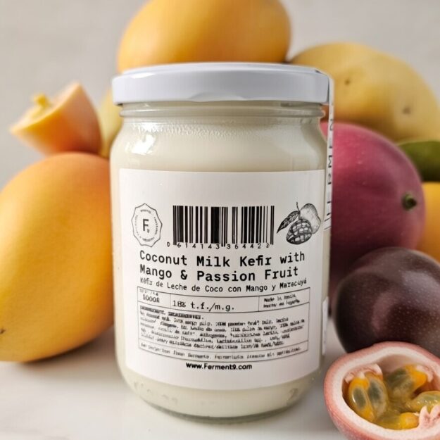 Quefir de coco amb mango i fruita la passió 18 %